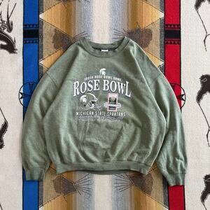 Vintage Michigan State Spartans Football Rose Bowl Crewneck Sweatshirt Size XL